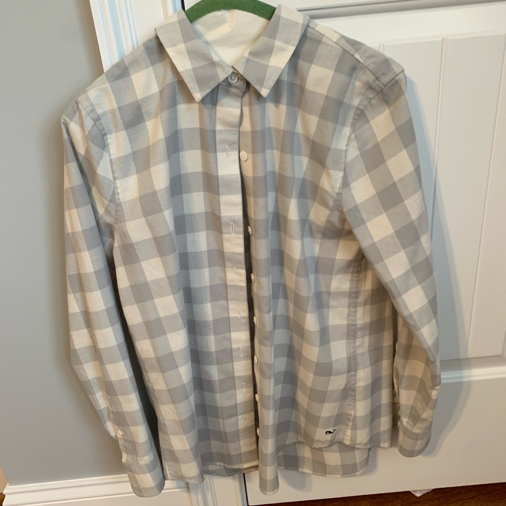 Vineyard Vines flannel check button up - size 2